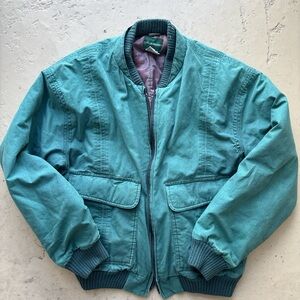 Lands' End Teal Bomber Jacket